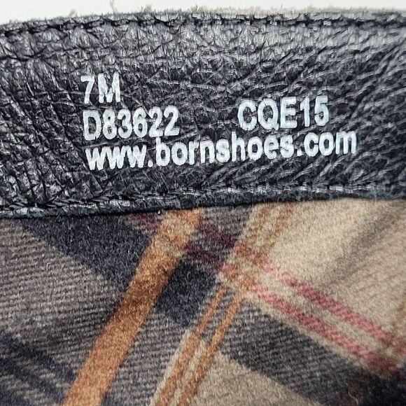 Born Gray Tall Distressed Leather Boots 7 Button Flat Zip Up Mid Calf Boho - Picture 10 of 13